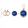 Virtue Keepsake Rose Gold Plated Lapis Necklace Set