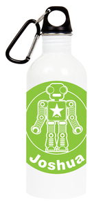 Personalised Stainless Steel Drink Bottle with Robot Design