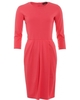 Max Mara Weekend Womens Dress Edy Three Quarter Sleeve Pleat Pink Dress