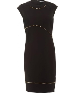 Versace Collection Womens Dress Black Studded Cut Out Dress