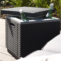 Allibert Graphite Grey Rattan Ice Cube Party Cooler Table