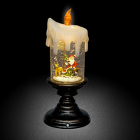LED Candlestick with Santa Scene