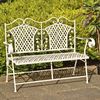 Lorraine Antique French Style Folding Cast Iron Bench