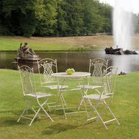 Lorraine Antique French Style Folding Cast Iron Dining & Patio Set