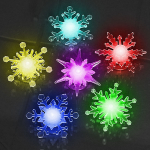 Set of 6 Battery Operated 10cm Snowflake Window Suckers with Colour Changing LEDs