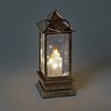 Water Filled LED Glitter Lantern With Candle Scene Decoration
