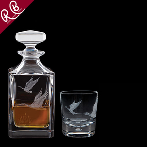 Engraved Game Mallard Decanter & One Engraved Mallard Tumbler