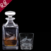 Engraved Game Pheasant Decanter & One Engraved Pheasant Tumbler