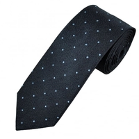 Ascot Navy & Light Blue Polka Dot Silk Men