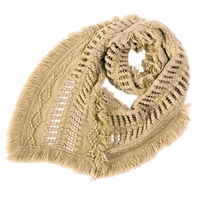 Cream Juju Haze Scarf by Lettuce of London