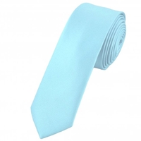 Plain Sky Blue Skinny Tie