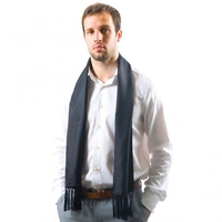 Tootal Black Fringed Silk Men