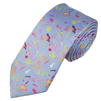 Tresanti Reale Light Blue,  Pink,  Yellow & Red Patterned Silk Designer Tie