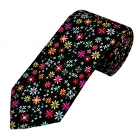 Van Buck Black & Multi Coloured Flower Patterned Cotton Men