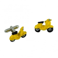 Yellow Scooter Novelty Cufflinks