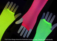 Long Neon Fishnet Gloves - Green