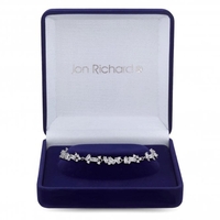 Jon Richard Cubic Zirconia Crystal Baguette Fine Bracelet - Gift Boxed