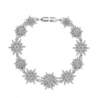 Jon Richard Rhodium Plated Cubic Zirconia Celestial Bracelet