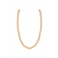 Mood Gold Plated Sand Blast And Polished Bead Necklace
