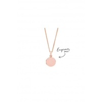 Sterling Silver Rose Gold Round Locket Necklace - Personalised By Engraving