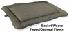 Rectangular Fleece Cushion Pad-Basket Weave Tweed / Oatmeal Fleece-Size 2