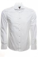 Border Trim Long Sleeve Shirt White