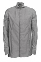 Burj Hidden Buttons Shirt Grey