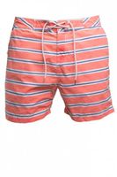 Multi-Striped Swim Shorts Peach