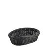 GenWare Black Polywicker Oval Basket (22.5 x 15.5 x 6.5cm) 22.5cm x 15.5cm x 6.5cm (Each)