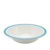 Polycarbonate Duo Bowl White with Summer Blue Rim 17.3cm (1 x 10)