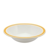 Polycarbonate Duo Bowl White with Yellow Rim 17.3cm (1 x 10)