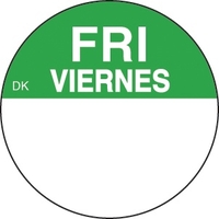 Write On Days of the Week Labels Friday 1" Green / White Text (1 x 1000)
