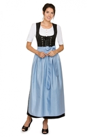 Dirndl apron long SC270 blue 96 cm