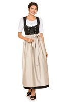 Dirndl long 1pcs. Anaida black nature 96 cm