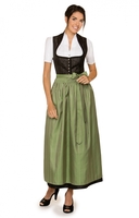 Dirndl long 1pcs. Lenora black green 96 cm