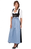 Dirndl long 96cm 1pc. AMBER SC235 smoke blue