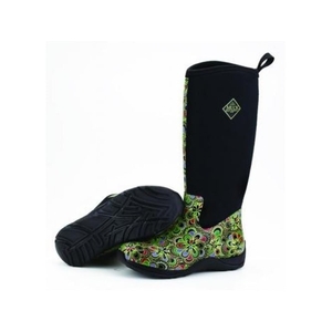 Arctic Adventure Print Green Flower,  lightweight,  fleece lined neoprene winter welly