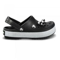 Kids CrocBling Clog Black,  Fun sparkling midsole band and jibbitz on these bling Crocbands!