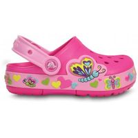 Kids CrocsLights Butterfly Clog Neon Magenta/Carnation,  the comfort of the Classic Crocs but with fun LED light up design