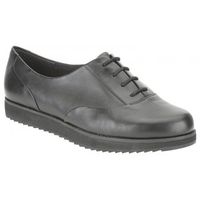 Amberley Oasis Womens Smart Shoe in Black Leather