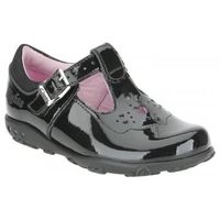 Ella Shine Girls First Shoe in Black Patent