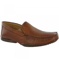 Tavares Mens Casual Slip on Shoe in Cognac or Ochre