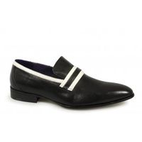 CORTEZ Mens Slip On Leather Shoes Black