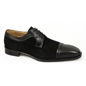 LORENZO Formal Suede Leather Lace Up Shoes Black