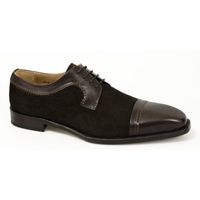 LORENZO Formal Suede Leather Lace Up Shoes Brown