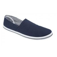 ROSS Unisex Canvas Denim Casual Plimsolls Navy