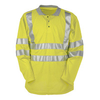 Sioen 113A Kilau Comfort High Vis Yellow Long Sleeve Polo shirt