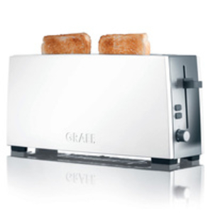 Graef Elongated 2 Slot Toaster - White / Polished Stainless Steel