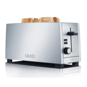 Graef Elongated 4 Slot Toaster - Silver / Matt Stainless Steel