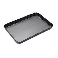 Master Class Non-Stick Loose Base Fluted Rectangular Flan / Quiche Tin
